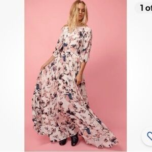 Yumi Kim Woodstock Maxi Dress Floral French Maison XS Ivory Gown NWT MSRP $258